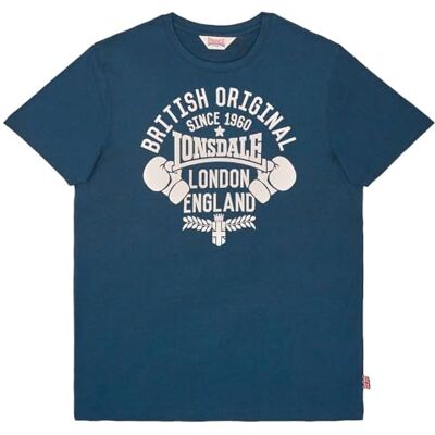 Lonsdale T-shirt för män, normal passform, CATTERICK, mörkblå/ecru, L Lonsdale T-shirt för män, normal passform, CATTERICK, mörkblå/ecru, L