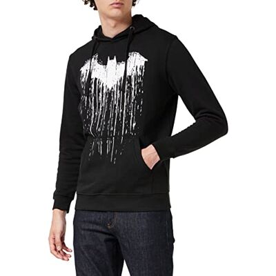 DC Comics Batman Paint långärmad topp för män, Svart (Svart Sv), L DC Comics Batman Paint långärmad topp för män, Svart (Svart Sv), L