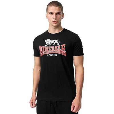 Lonsdale Cromane T-shirt för män, Svart/röd/grå, L, 117443 Lonsdale Cromane T-shirt för män, Svart/röd/grå, L, 117443