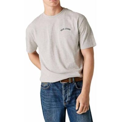 Pepe Jeans herr Gideon T-Shirt, grå (ljusgrå märgel), L Pepe Jeans herr Gideon T-Shirt, grå (ljusgrå märgel), L