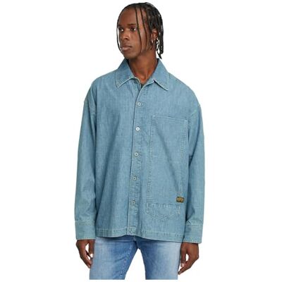 G-STAR RAW lång ficka boxy fit ls, Blå (Faded Breeze D26334-d953-h167), L G-STAR RAW lång ficka boxy fit ls, Blå (Faded Breeze D26334-d953-h167), L