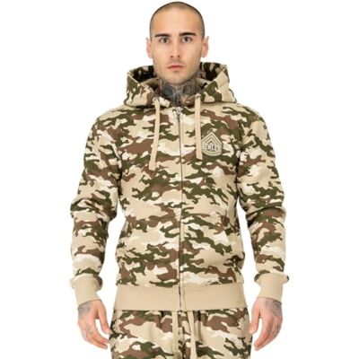 BENLEE sweatjacka med huva för män med dragkedja, normal passform, FRASEN, Camo Desert, L BENLEE sweatjacka med huva för män med dragkedja, normal passform, FRASEN, Camo Desert, L