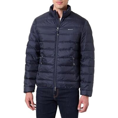 GANT Light Down Jacka för män, Kvällsblå, 4XL GANT Light Down Jacka för män, Kvällsblå, 4XL