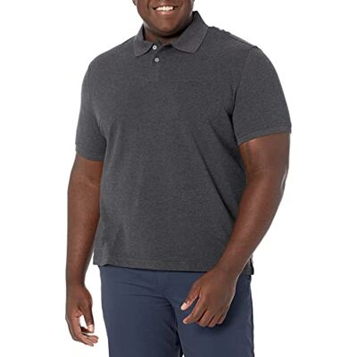 Amazon Essentials Men's Pikétröja i smal passform i bomull, Kolsvart ljung, L Amazon Essentials Men's Pikétröja i smal passform i bomull, Kolsvart ljung, L
