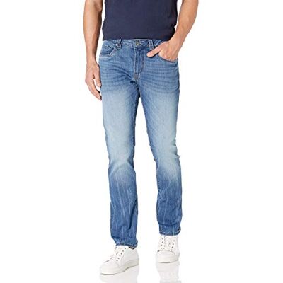 Buffalo David Bitton Smala askjeans för män, Ådrad och krönt indigo, 36W x 30L Buffalo David Bitton Smala askjeans för män, Ådrad och krönt indigo, 36W x 30L
