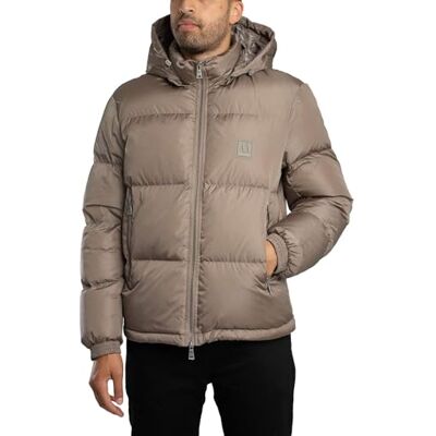 Giorgio Armani Men's icon, Removable Hood Side Embossed logo Patch Jacket, Drift, M, drivved, M Giorgio Armani Men's icon, Removable Hood Side Embossed logo Patch Jacket, Drift, M, drivved, M