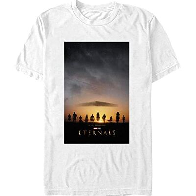 Marvel Unisex The Eternals Eternals affisch ekologisk kortärmad T-shirt, Vit, M Marvel Unisex The Eternals Eternals affisch ekologisk kortärmad T-shirt, Vit, M