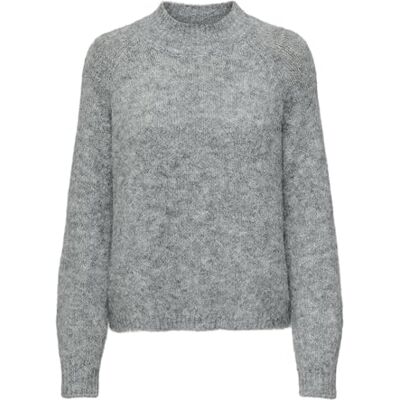 JACQUELINE de YONG Jdyzoeylife L/S O-N Ra tröja KNT Noos, Ljusgrå melange, M JACQUELINE de YONG Jdyzoeylife L/S O-N Ra tröja KNT Noos, Ljusgrå melange, M