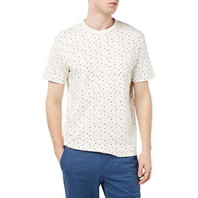 TOM TAILOR Herr T-shirt 1035554, 31323 Beige Geometric Design, L TOM TAILOR Herr T-shirt 1035554, 31323 Beige Geometric Design, L