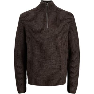 JACK & JONES Jorbleecker stickad halv dragkedja Bf, Mulch, M JACK & JONES Jorbleecker stickad halv dragkedja Bf, Mulch, M