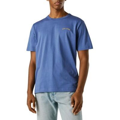 Pepe Jeans herr SION T-Shirt, blå (tvättad marinblå), XXL Pepe Jeans herr SION T-Shirt, blå (tvättad marinblå), XXL