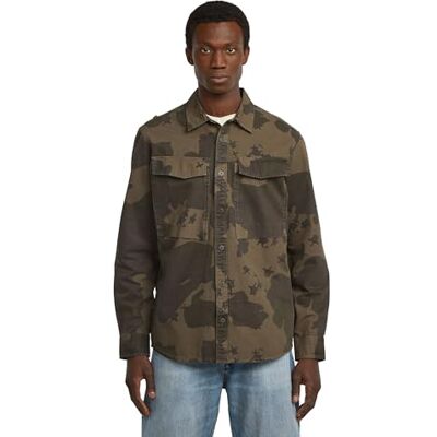 G-STAR RAW Cargo Pocket Regular Shirt ls, Flerfärgad (Wren Gd Border Camo D26942-e277-h654), M G-STAR RAW Cargo Pocket Regular Shirt ls, Flerfärgad (Wren Gd Border Camo D26942-e277-h654), M