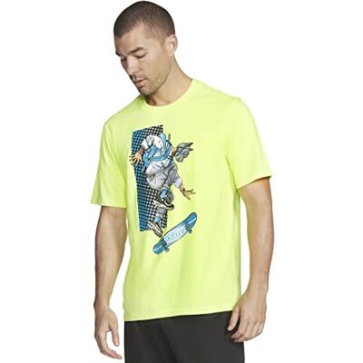 Skechers Herr Skate Crew T-tröja, gul, Medium Skechers Herr Skate Crew T-tröja, gul, Medium