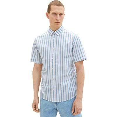 TOM TAILOR Herrskjorta, 1037282, 31789-blå off white stripe, L, 31789 – Blå Off White Stripe, L TOM TAILOR Herrskjorta, 1037282, 31789-blå off white stripe, L, 31789 – Blå Off White Stripe, L