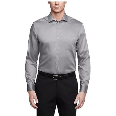 Van Heusen herrklänning skjortor normal passform Lux sateen stretch solid Van Heusen herrklänning skjortor normal passform Lux sateen stretch solid