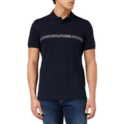 Tommy Hilfiger mäns Stripe Bröst Reg Polo S/S, Öken himmel, S Tommy Hilfiger mäns Stripe Bröst Reg Polo S/S, Öken himmel, S