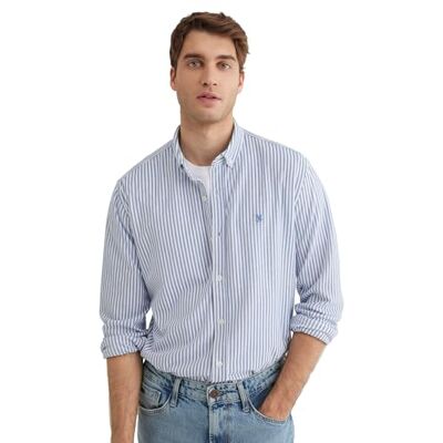 Mavi Herr randig skjorta, mörk denim, M, Mörk denim, M Mavi Herr randig skjorta, mörk denim, M, Mörk denim, M