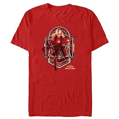 Marvel Unisex Doctor Strange 2 Wanda Magic Organic kortärmad T-shirt, röd, XXL Marvel Unisex Doctor Strange 2 Wanda Magic Organic kortärmad T-shirt, röd, XXL