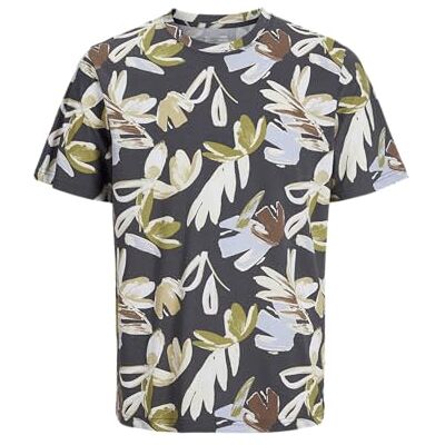 JACK & JONES Jorvarenna Aop Tee Ss Crew Neck Pls, järngrind, 3XL JACK & JONES Jorvarenna Aop Tee Ss Crew Neck Pls, järngrind, 3XL