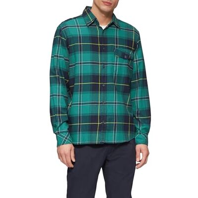 s.Oliver Herrskjorta, långärmad, rutig, Blå grön 67n2, XL s.Oliver Herrskjorta, långärmad, rutig, Blå grön 67n2, XL