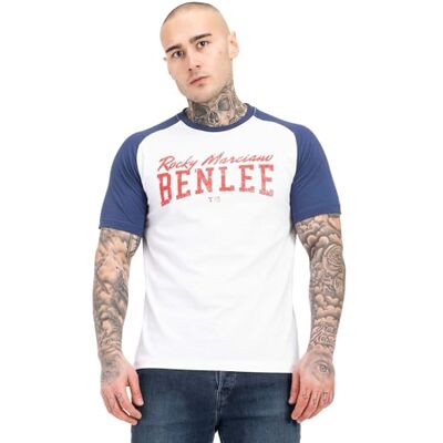 BENLEE Herr-t-shirt, normal passform, EVERET, Vit/marin/röd, L BENLEE Herr-t-shirt, normal passform, EVERET, Vit/marin/röd, L