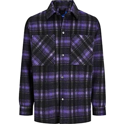 JACK & JONES Herr jacka skjorta –, Djup lavender/detalj: CHECK, M JACK & JONES Herr jacka skjorta –, Djup lavender/detalj: CHECK, M