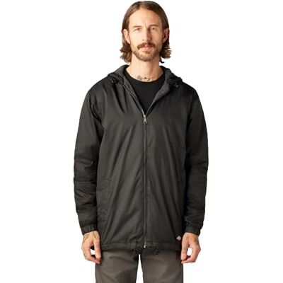 Dickies Fleece-fodrad jacka med huva för män Dickies Fleece-fodrad jacka med huva för män