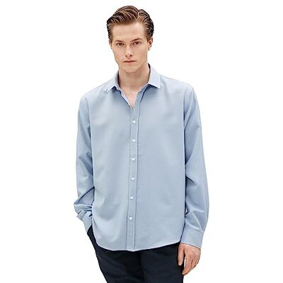 Koton herr basic skjorta klassisk hals långärmad knapp, 653 (blå), L Koton herr basic skjorta klassisk hals långärmad knapp, 653 (blå), L