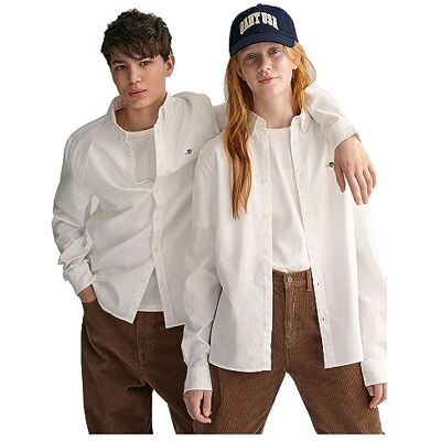 GANT Unisex Shield Oxford Bd Shirt Shield Oxford BD skjorta (1-pack), Vit, 134/140 cm GANT Unisex Shield Oxford Bd Shirt Shield Oxford BD skjorta (1-pack), Vit, 134/140 cm