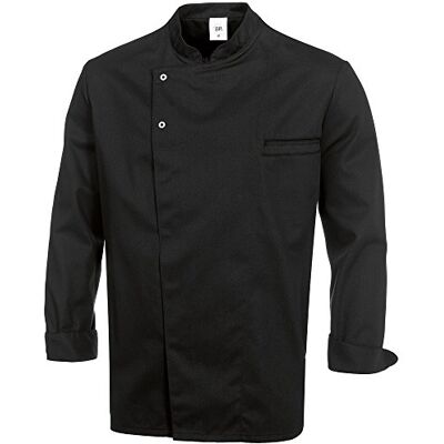 BP Gourmet 1547-400-32 kockjacka – långärmad – 65% polyester, 35% bomull – tryckknappar av rostfritt stål – normal passform – storlek: 3XL – färg: svart BP Gourmet 1547-400-32 kockjacka – långärmad – 65% polyester, 35% bomull – tryckknappar av rostfritt stål – normal passform – storlek: 3XL – färg: svart