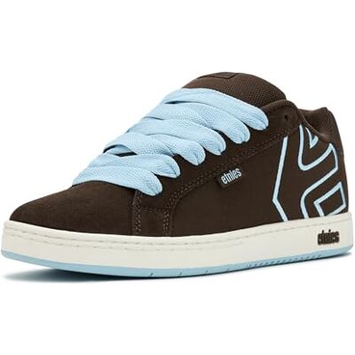 Etnies Fader – klassisk skate Heritage stil med trendig, voluminös look, förstärkt kupsula, vadderad passform, vardagsneaker, Brun blå, 38 EU Etnies Fader – klassisk skate Heritage stil med trendig, voluminös look, förstärkt kupsula, vadderad passform, vardagsneaker, Brun blå, 38 EU
