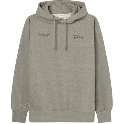 Springfield Heritage & Skills huvtröja L/S Graphic, grå, XL Springfield Heritage & Skills huvtröja L/S Graphic, grå, XL
