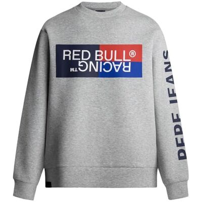 Pepe Jeans Red Bull Racing X herr RBR färg block grafisk crew tröja, grå (MARL Gray), S, Grå (Marl grå), S Pepe Jeans Red Bull Racing X herr RBR färg block grafisk crew tröja, grå (MARL Gray), S, Grå (Marl grå), S