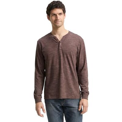 TOM TAILOR Långärmad T-shirt för män, 39227 – Bag Brown Inejcted, L TOM TAILOR Långärmad T-shirt för män, 39227 – Bag Brown Inejcted, L