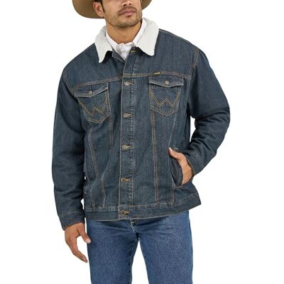 Wrangler Herrjeansjacka, Sherpa/denim, XL Wrangler Herrjeansjacka, Sherpa/denim, XL