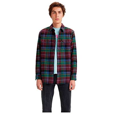 Levi's herr Vävskjortor Jackson Worker, Ferdinand Plaid Evergreen, L Levi's herr Vävskjortor Jackson Worker, Ferdinand Plaid Evergreen, L