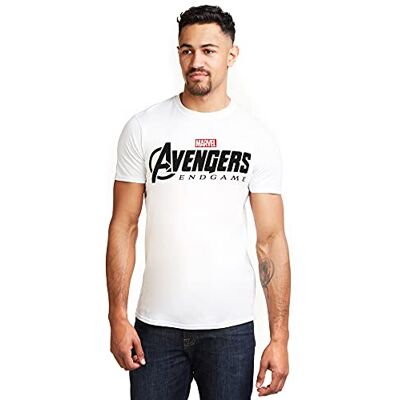 Marvel Mäns Avengers Endgame logotyp huvtröja, Vit (vit vit), XL(tillverkarens storlek:S) Marvel Mäns Avengers Endgame logotyp huvtröja, Vit (vit vit), XL(tillverkarens storlek:S)