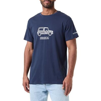 CITROËN O103084-A184 T-shirt Mehari Sketch & Story Tryck Stor & Logotyp på C24S Herr Djupblå Storlek S, Djupblå, S CITROËN O103084-A184 T-shirt Mehari Sketch & Story Tryck Stor & Logotyp på C24S Herr Djupblå Storlek S, Djupblå, S