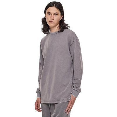 Urban Classics Heavy Boxy Acid Wash Långärmad, asfalt, XXL Urban Classics Heavy Boxy Acid Wash Långärmad, asfalt, XXL