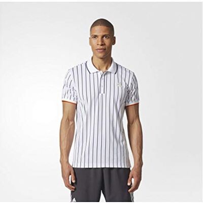 adidas Ny randig polo, vit/blanco, medium adidas Ny randig polo, vit/blanco, medium
