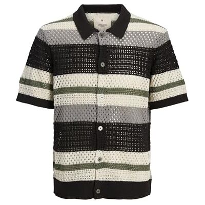 JACK & JONES herr Jprbluwilmer stickad knapp Through Polo Ss, Fyrklöver, M JACK & JONES herr Jprbluwilmer stickad knapp Through Polo Ss, Fyrklöver, M