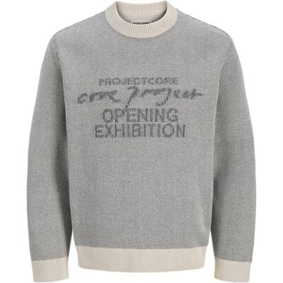 JACK & JONES Jcoscope, stickad jacquard, crew neck, Regnig dag, L JACK & JONES Jcoscope, stickad jacquard, crew neck, Regnig dag, L