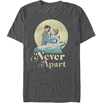 Disney Unisex Cinderella Never Apart Organic kortärmad T-shirt, Melange svart, M Disney Unisex Cinderella Never Apart Organic kortärmad T-shirt, Melange svart, M