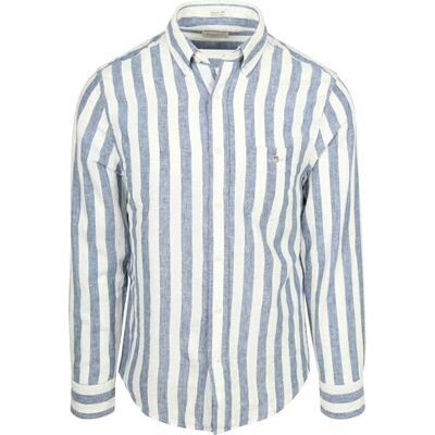 GANT REG Cotton linne randig skjorta GANT REG Cotton linne randig skjorta