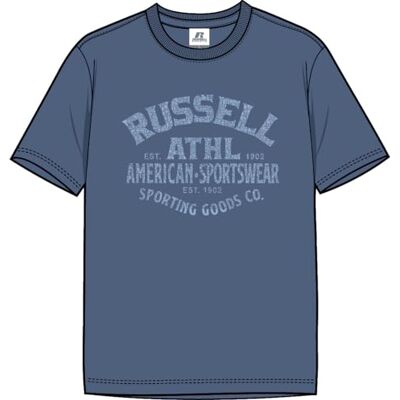 Russell Athletic Herr RAA-s/S Crew neck T-shirt T-shirt, Coastal Fjord, S Russell Athletic Herr RAA-s/S Crew neck T-shirt T-shirt, Coastal Fjord, S