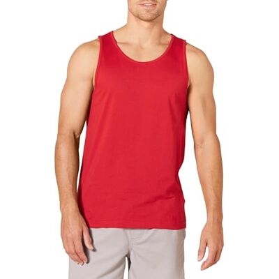 Amazon Essentials Men's Linne smal passform, Röd, S Amazon Essentials Men's Linne smal passform, Röd, S