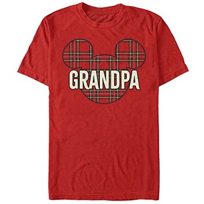 Disney Classics Unisex Musse Classic-Grandpa Holiday Patch Organic Short Sleeve t-shirt, röd, S, röd, S Disney Classics Unisex Musse Classic-Grandpa Holiday Patch Organic Short Sleeve t-shirt, röd, S, röd, S