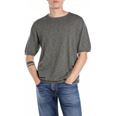 Replay Herr regular fit kortärmad tröja, 810 pistachi, XL Replay Herr regular fit kortärmad tröja, 810 pistachi, XL