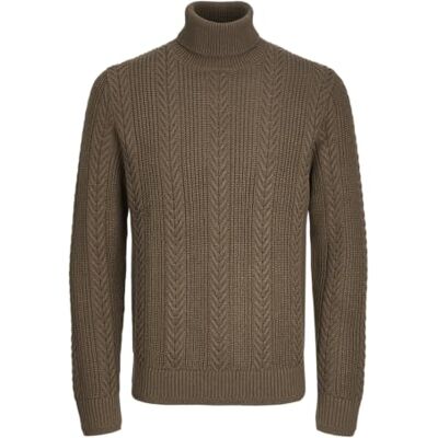 JACK & JONES JACK&JONES Jcocipher stickad rulle hals, Skiffer svart, M JACK & JONES JACK&JONES Jcocipher stickad rulle hals, Skiffer svart, M