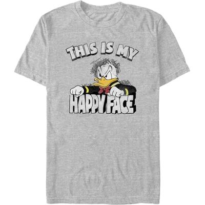Disney Men's Donald Duck T-Shirt, Heather Gray, Small Disney Men's Donald Duck T-Shirt, Heather Gray, Small